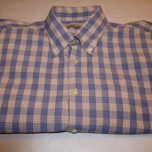 Peter Millar SS Casual Button Down Shirt Mens L